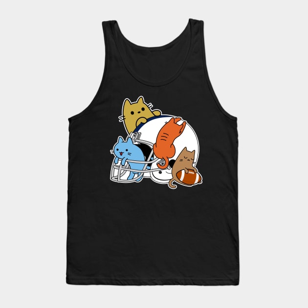 Cats playing American football helmet Tank Top by GlanceCat